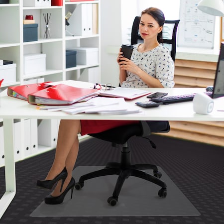 CLEARTEX Advantagemat Plus APET Chair Mat - Low/Standard Pile Carpet. Rectangular 36 x 48" NCCMFLAG0002